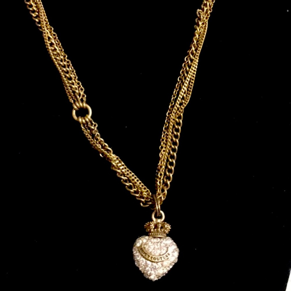 Juicy Couture "Pave Heart" Necklace 19”